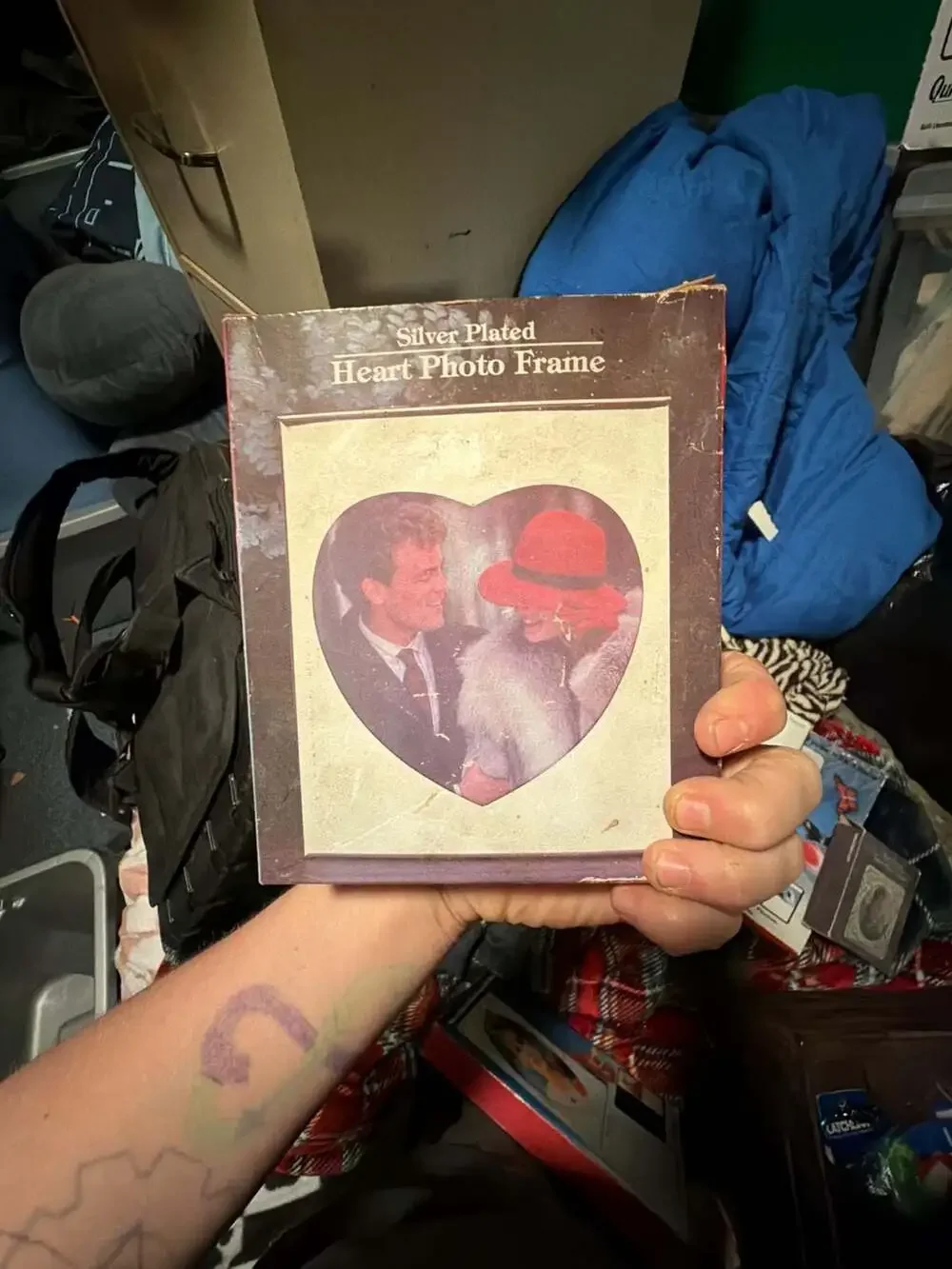 Vintage Silver Plated Heart Photo Frame